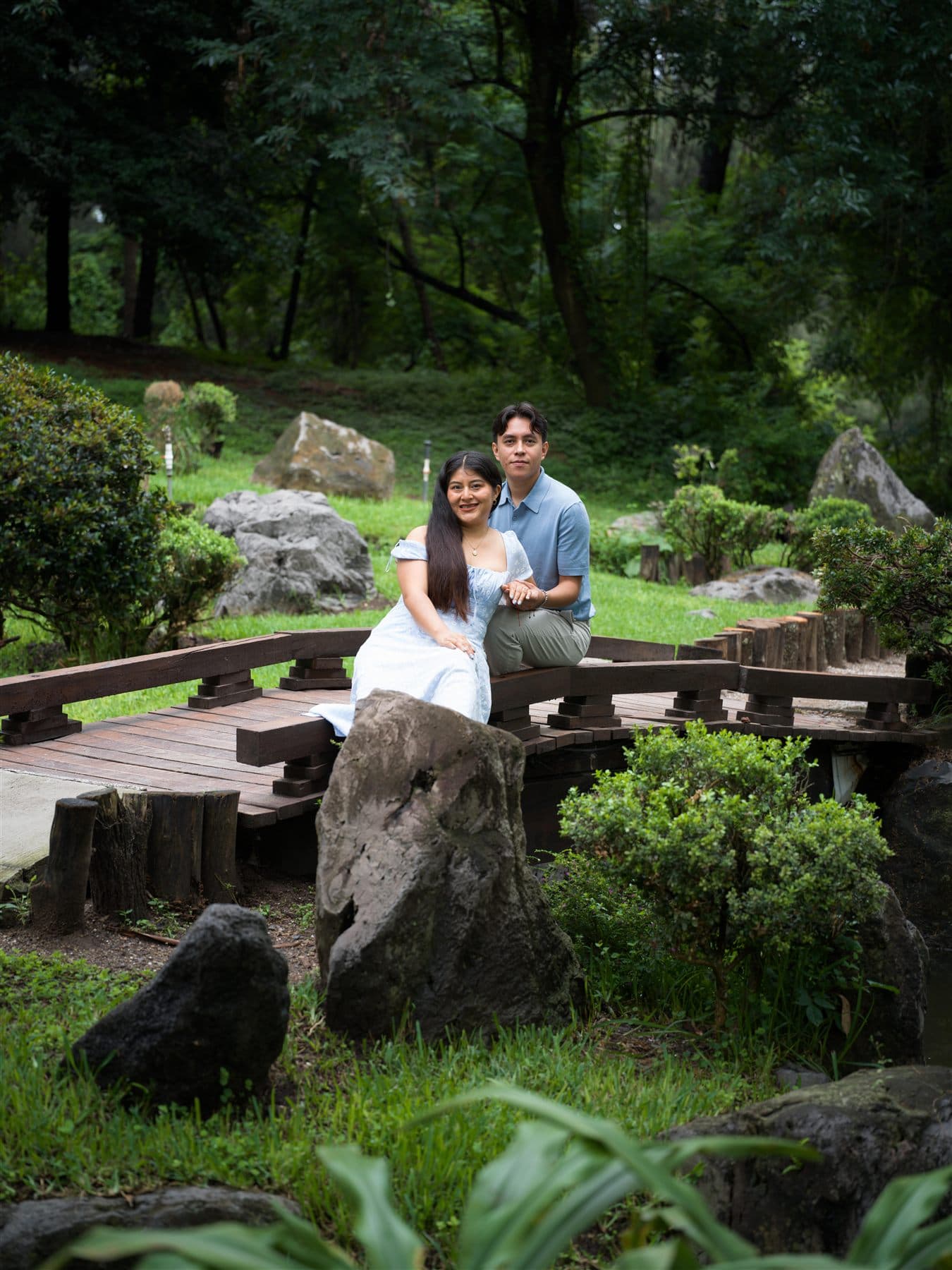 Rocío y Ángel en el puente